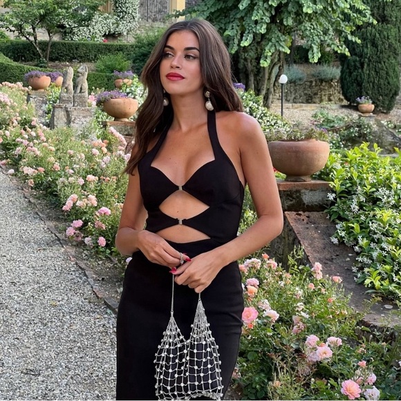 BLOGGERS FAV ZARA NEW CUT OUT BUCKLED HALTER DRESS - Picture 10 of 17